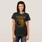 Mittelalterlicher Stil Zodiac Taurus T-Shirt (Vorne ganz)
