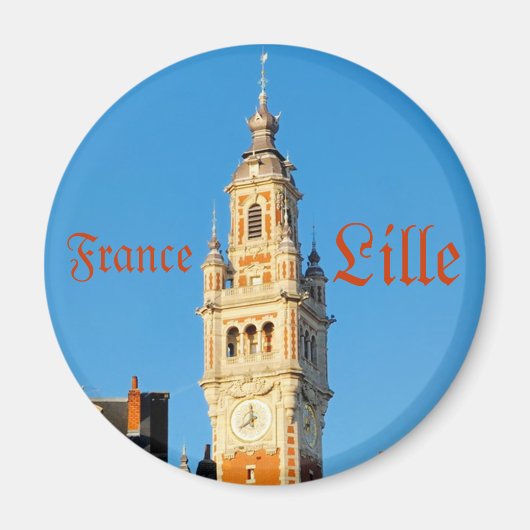 Mittelalterlicher Turm in Lille, Frankreich Magnet (Vorne)
