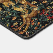 Mittelalterlicher Unicorn Mitternacht Blumengarten Schreibtischunterlage (Ecke)