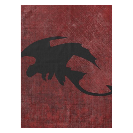 Mittelalterlicher Vintager Fantasiedrache Tischdecke (Vorderseite)