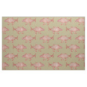 Mittelalterlicher Walfang auf Tan Stoff (Fat Quarter (45,7 x 55,9 cm))