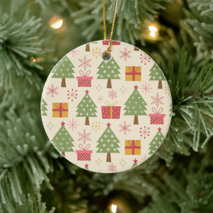 Mittelalterlicher Weihnachten Atom-Bäume mit Schne Keramik Ornament