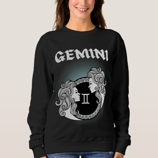Mittelalterlicher Zodiac Gemini Sweatshirt (Vorderseite)