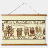 Mittelalterliches Angelsächsisch Bayeux Wandteppich Mit Holzrahmen (Vorderseite 2)