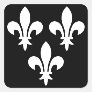 Mittelalterliches Banner Frankreichs Quadratischer Aufkleber