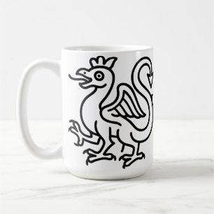 Mittelalterliches Basilisken-Siegel Fantasy Herald Kaffeetasse