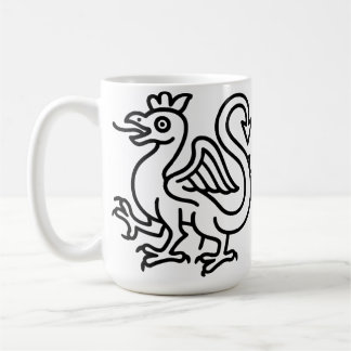Mittelalterliches Basilisken-Siegel Fantasy Herald Kaffeetasse