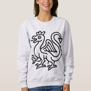 Mittelalterliches Basilisken-Siegel Fantasy Herald Sweatshirt