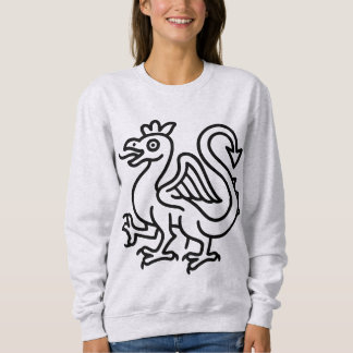 Mittelalterliches Basilisken-Siegel Fantasy Herald Sweatshirt