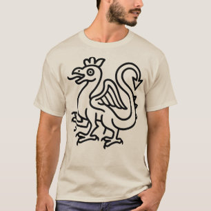 Mittelalterliches Basilisken-Siegel Fantasy Herald T-Shirt