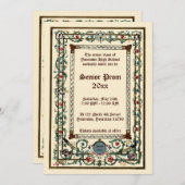 Mittelalterliches beleuchtetes Prom Einladung (Vorne/Hinten)