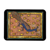 Mittelalterliches Bestiarium Pfau c. 1270 Magnet (Horizontal)