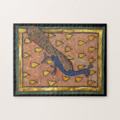 Mittelalterliches Bestiarium Pfau c. 1270 Puzzle (Horizontal)