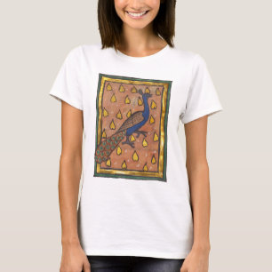 Mittelalterliches Bestiarium Pfau c. 1270 T-Shirt