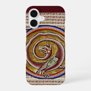 Mittelalterliches Bestiarium, Schlangendrachenkrei iPhone 16 Hülle