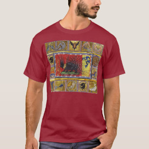 MITTELALTERLICHES BESTIARIUM, SCHWARZER IGELKÖNIG  T-Shirt