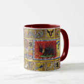 MITTELALTERLICHES BESTIARIUM, SCHWARZER IGELKÖNIG TASSE (VorderseiteRechts)