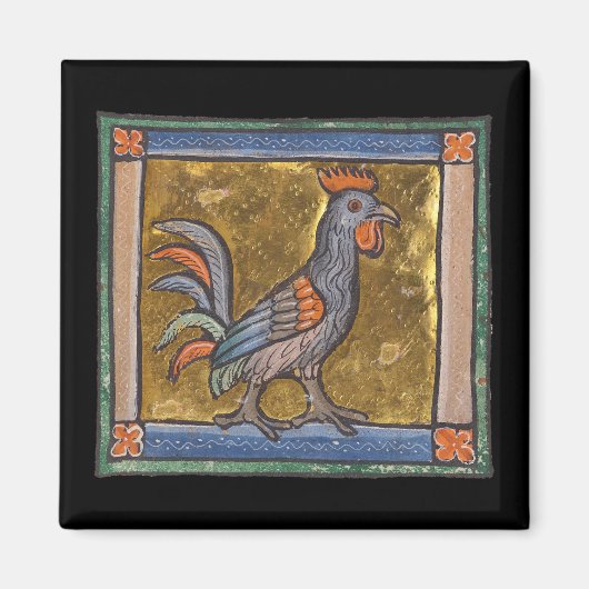 Mittelalterliches Bestiarrounder um 1270 Magnet (Vorne)