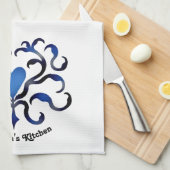 Mittelalterliches blaues Herz Handtuch (Viertel Falte)