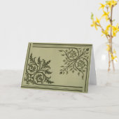 Mittelalterliches Blumenmuster Karte (Gelbe Blume)