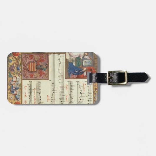 Mittelalterliches Chant Manuscript Gepäckanhänger (Vorderseite horizontal)