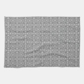 Mittelalterliches Damasmuster, silbergrau Handtuch (Horizontal)