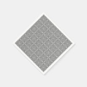 Mittelalterliches Damasmuster, silbergrau Serviette (Ecke)