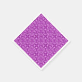 Mittelalterliches Damastmuster, Amethyst lila Serviette (Ecke)