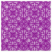 Mittelalterliches Damastmuster, Amethyst lila Stoff (Nahaufnahme)