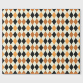 Mittelalterliches Diamond Harlequin Schwarz-weißes Geschenkpapier (Flach)