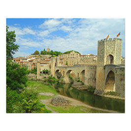 mittelalterliches Dorf Besalú Spanien Fotodruck