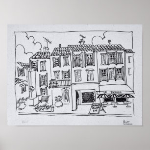 Mittelalterliches Dorf Biot, Frankreich Poster
