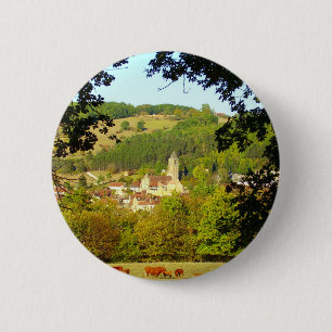 mittelalterliches Dorf Plazac Abzeichen Button