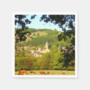 Mittelalterliches Dorf Plazac Paper Napkins Serviette