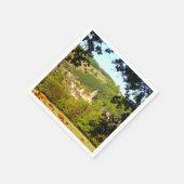 Mittelalterliches Dorf Plazac Paper Napkins Serviette (Ecke)