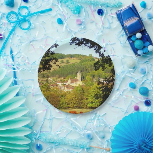 Mittelalterliches Dorf Plazac Paper Tellers Pappteller (Party)