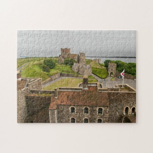 Mittelalterliches Dover Burg Kent England Puzzle (Horizontal)