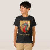 Mittelalterliches Drache-Schild T-Shirt (Vorne ganz)