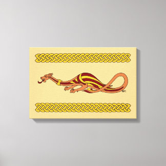 Mittelalterliches Drachen-Design 2015 Leinwanddruck