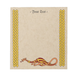 Mittelalterliches Drachen-Design 2015 Notizblock