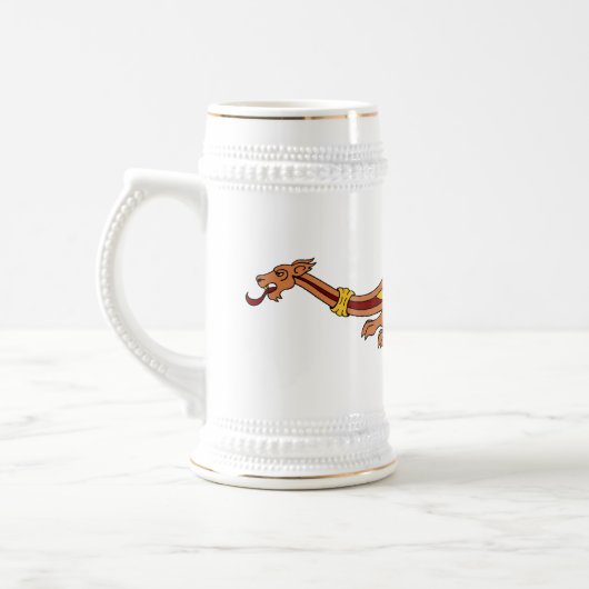 Mittelalterliches Drachendesign 2015 Bierglas (Links)