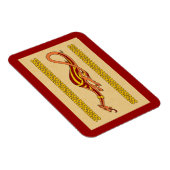 Mittelalterliches Drachendesign 2015 Magnet (Rechte Seite)