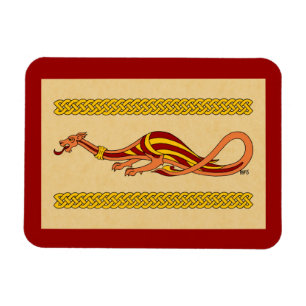 Mittelalterliches Drachendesign 2015 Magnet