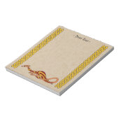 Mittelalterliches Drachendesign 2015 Notizblock (Rotiert)