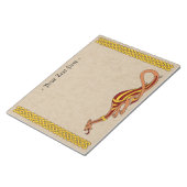 Mittelalterliches Drachendesign 2015 Notizblock (angewinkelt)