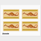 Mittelalterliches Drachendesign 2015 Rechteckiger Aufkleber (Blatt)