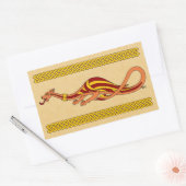 Mittelalterliches Drachendesign 2015 Rechteckiger Aufkleber (Umschlag)