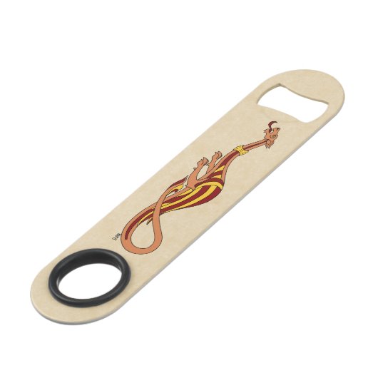 Mittelalterliches Drachendesign 2015 Speed Flaschenöffner (Vorderseite Schrägansicht)