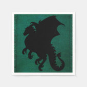 Mittelalterliches Drachenschwert Vintag Serviette (Vorderseite)