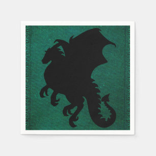 Mittelalterliches Drachenschwert Vintag Serviette
